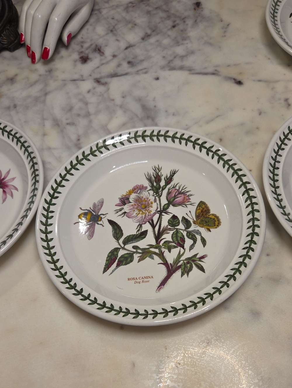 Vintage Portmeirion The Botanic Garden Floral Salad Plates 1972 | Britian Set 4 - Picture 6 of 13